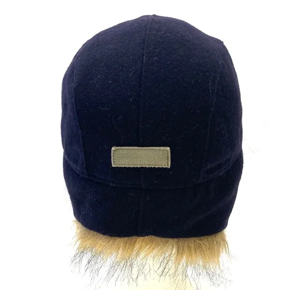Vintage Abercrombie & Fitch Wool Navy Blue Trapper/Musher Hat